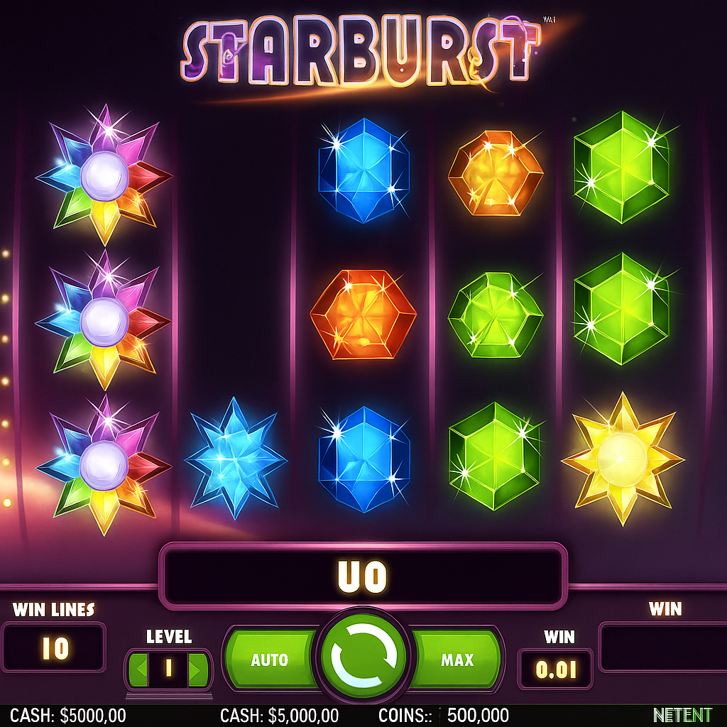 Art - Starburst Slot Game - NetEnt